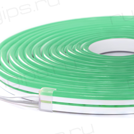 NeonLine ELF PVC интерьерный, боковой изгиб, 12В, IP53, 6мм, 1м, кратность реза 1см, зеленый