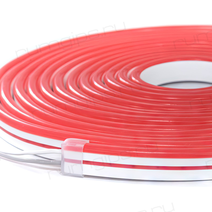 NeonLine ELF PVC интерьерный, боковой изгиб, 12В, IP53, 8мм, 1м, кратность реза  1см, красный