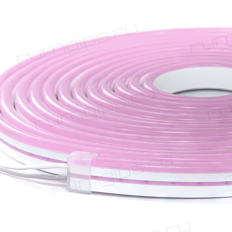 NeonLine ELF PVC интерьерный, боковой изгиб, 12В, IP53, 8мм, 1м, кратность реза  1см, розовый