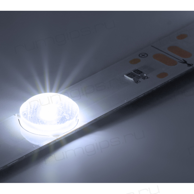 Линейка фронтальная светодиодная ELF 12SMD2835, 12В, 0.95м, с линзами 170гр, ,белый 6500-7000K