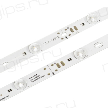 Линейка фронтальная светодиодная ELF 12SMD2835, 12В, 0.95м, с линзами 170гр, ,белый 6500-7000K