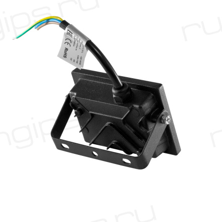 Прожектор светодиодный ELFLED, SMD, 10Вт, черный корпус, IP65, белый
