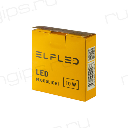 Прожектор светодиодный ELFLED, SMD, 10Вт, черный корпус, IP65, белый