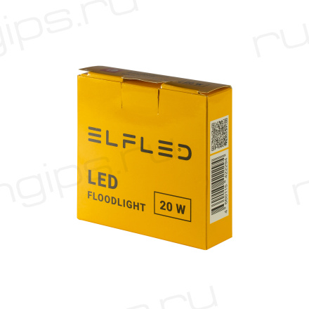 Прожектор светодиодный ELFLED, SMD, 20Вт, черный корпус, IP65, белый