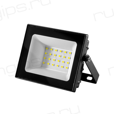 Прожектор светодиодный ELFLED, SMD, 30Вт, черный корпус, IP65, белый