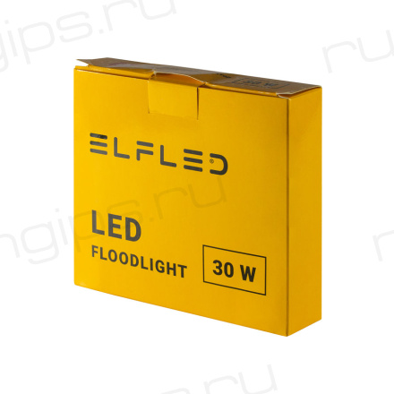 Прожектор светодиодный ELFLED, SMD, 30Вт, черный корпус, IP65, белый