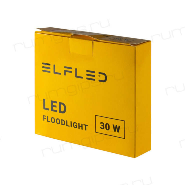 Прожектор светодиодный ELFLED, SMD, 30Вт, черный корпус, IP65, белый