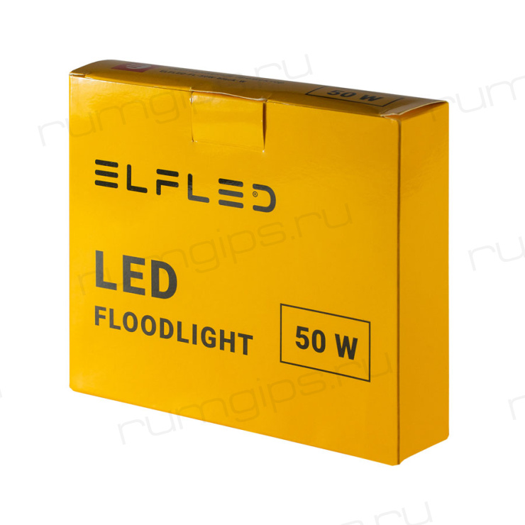 Прожектор светодиодный ELFLED, SMD, 50Вт, черный корпус, IP65, белый