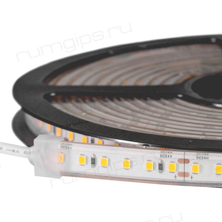 Лента светодиодная ELFLED 600SMD диодов (2835), 24В, IP67, 5м, САУНА, белый теплый 2800-3300К