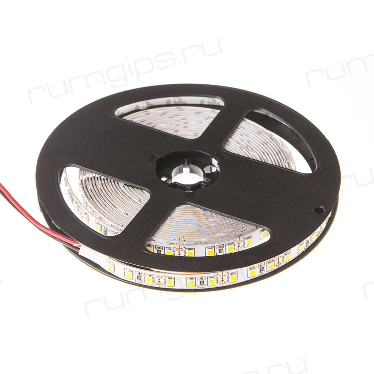 Лента светодиодная 600SMD диодов (2835) тип В, 12В, 5м, белый теплый