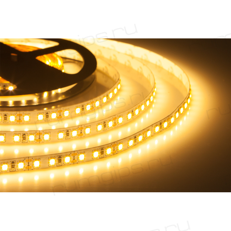 Лента светодиодная 600SMD диодов (2835) тип В, 12В, 5м, белый теплый