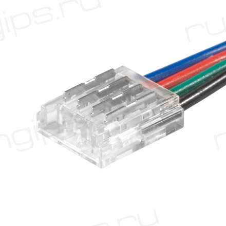 Коннектор 4pin/провод для SMD-лент RGB 10мм, провод 10см