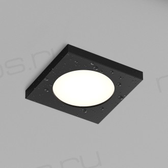 DK3015-BK Встраиваемый светильник влагозащ., IP 44, 50 Вт, GU10, черный, алюминий
