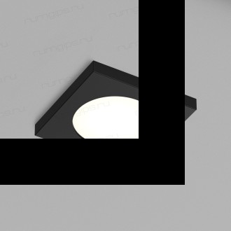 DK3015-BK Встраиваемый светильник влагозащ., IP 44, 50 Вт, GU10, черный, алюминий