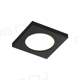 DK3015-BK Встраиваемый светильник влагозащ., IP 44, 50 Вт, GU10, черный, алюминий