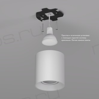 DK3040-WH Светильник накладной IP 20, 10 Вт, GU5.3, LED, белый, пластик