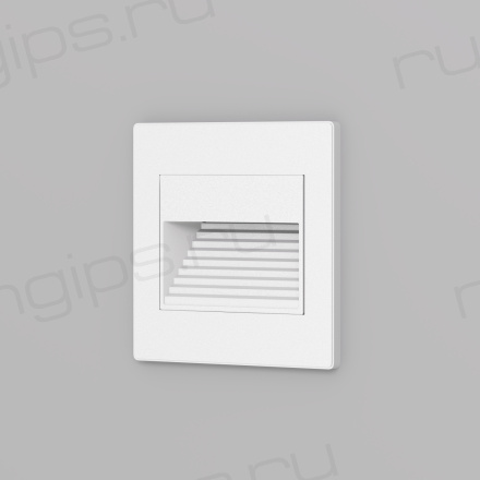 DK3050-WH Светильник встраиваемый в стену, IP 20, LED 3000, 1 Вт, белый, пластик
