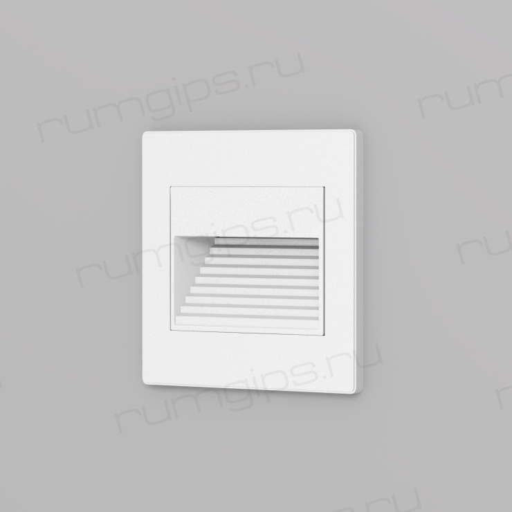 DK3050-WH Светильник встраиваемый в стену, IP 20, LED 3000, 1 Вт, белый, пластик