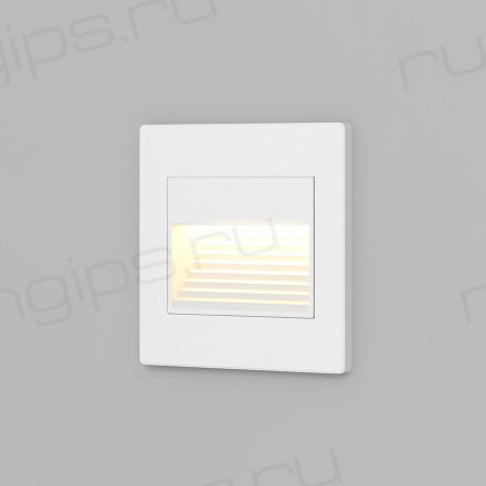 DK3050-WH Светильник встраиваемый в стену, IP 20, LED 3000, 1 Вт, белый, пластик