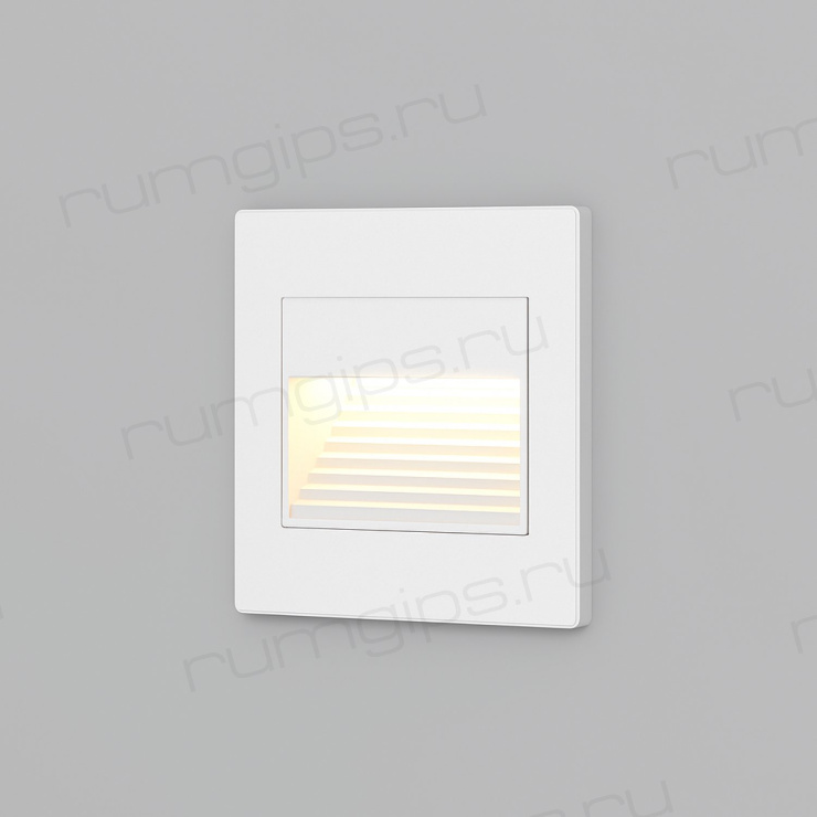 DK3050-WH Светильник встраиваемый в стену, IP 20, LED 3000, 1 Вт, белый, пластик