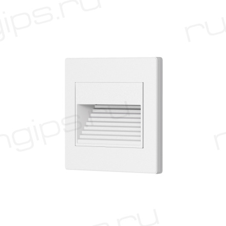 DK3050-WH Светильник встраиваемый в стену, IP 20, LED 3000, 1 Вт, белый, пластик