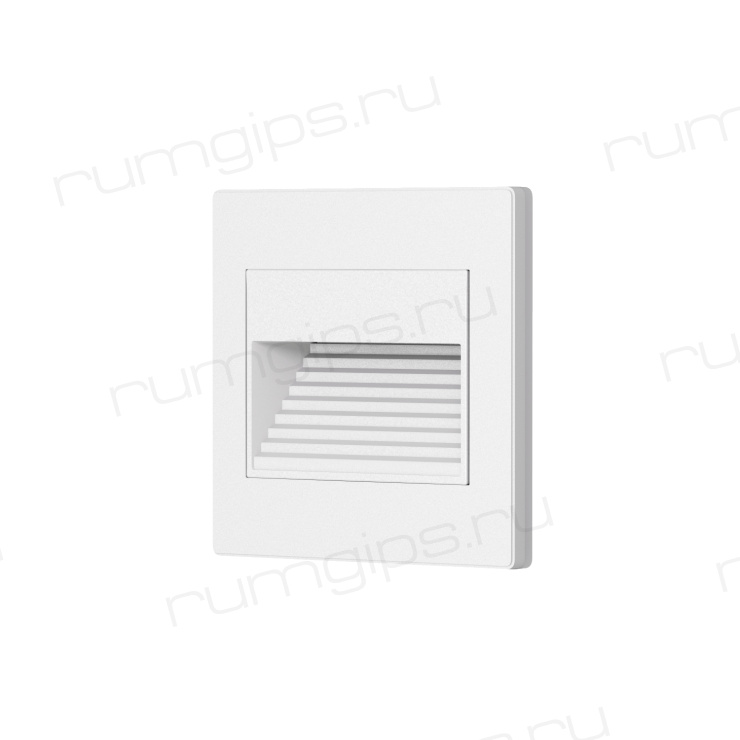 DK3050-WH Светильник встраиваемый в стену, IP 20, LED 3000, 1 Вт, белый, пластик