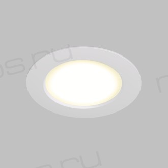 DK3046-WH Встраиваемый светильник, IP 20, 5Вт, LED, белый, пластик