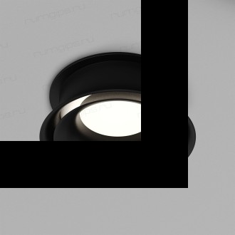 DK2403-BK Встраиваемый светильник влагозащ., IP 44, 10 Вт, GU10, черный, алюминий