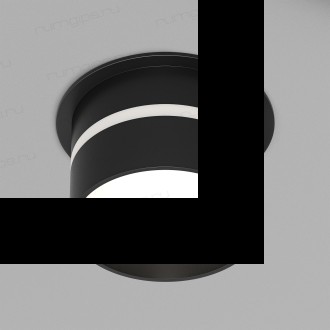 DK2404-BK Встраиваемый светильник влагозащ., IP 44, до 15 Вт, GU10, черный, алюминий