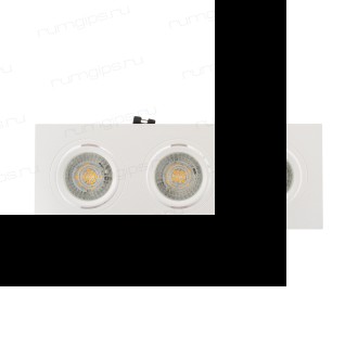 DK3023-WH Встраиваемый светильник, IP 20, 10 Вт, GU5.3, LED, белый, пластик