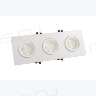 DK3023-WH Встраиваемый светильник, IP 20, 10 Вт, GU5.3, LED, белый, пластик