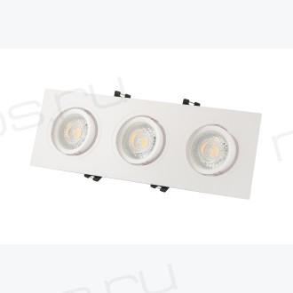 DK3023-WH Встраиваемый светильник, IP 20, 10 Вт, GU5.3, LED, белый, пластик
