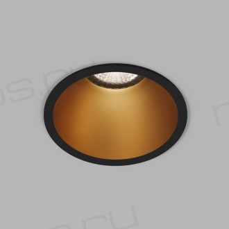 DK3026-BG Встраиваемый светильник, IP 20, 10 Вт, GU5.3, LED, черный/золотой, пластик