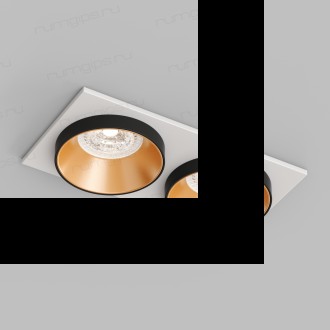 DK2422-GD Встраиваемый светильник, IP 20, 50 Вт, GU10, черный/золотой, алюминий