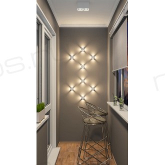 DK3035-WH Светильник накладной IP 20, 10 Вт, GU5.3, LED, белый, пластик