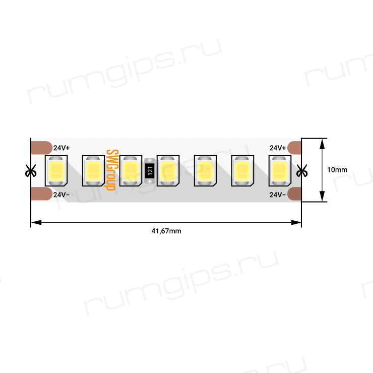 Лента светодиодная SWG PRO SWG2P168-24-17.3-NW-20