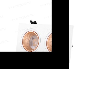 DK3072-WBR Встраиваемый светильник, IP 20, 10 Вт, GU5.3, LED, белый/бронзовый, пластик