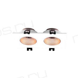 DK3072-WBR Встраиваемый светильник, IP 20, 10 Вт, GU5.3, LED, белый/бронзовый, пластик