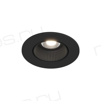 DK3061-BK Встраиваемый светильник, IP 20, 10 Вт, GU5.3, LED, черный/черный, пластик