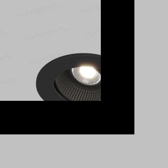 DK3061-BK Встраиваемый светильник, IP 20, 10 Вт, GU5.3, LED, черный/черный, пластик