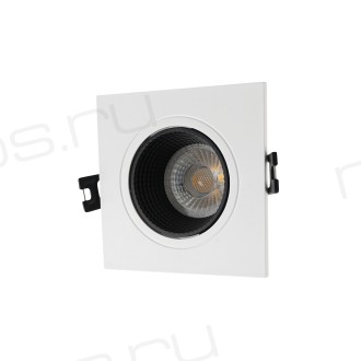 DK3071-WH+BK Встраиваемый светильник, IP 20, 10 Вт, GU5.3, LED, белый/черный, пластик