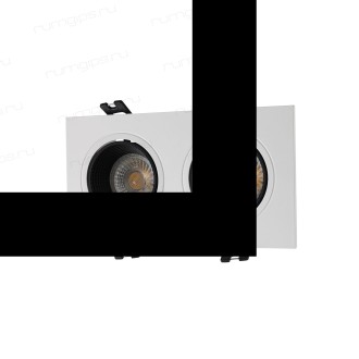 DK3072-WH+BK Встраиваемый светильник, IP 20, 10 Вт, GU5.3, LED, белый/черный, пластик
