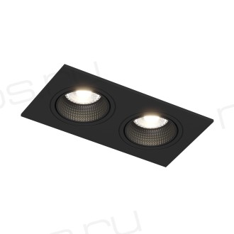 DK3072-BK Встраиваемый светильник, IP 20, 10 Вт, GU5.3, LED, черный/черный, пластик
