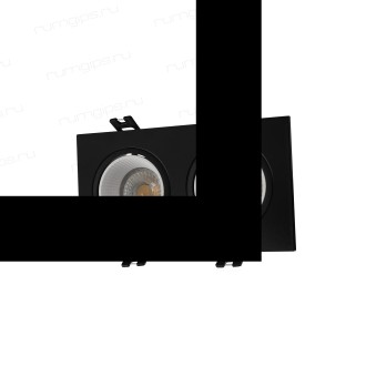 DK3072-BK+WH Встраиваемый светильник, IP 20, 10 Вт, GU5.3, LED, черный/белый, пластик