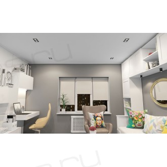 DK3072-BK+WH Встраиваемый светильник, IP 20, 10 Вт, GU5.3, LED, черный/белый, пластик
