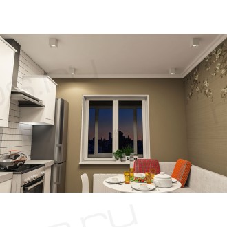 DK3080-WH Светильник накладной IP 20, 10 Вт, GU5.3, LED, белый/белый, пластик