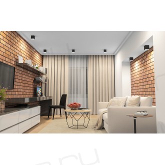 DK3080-BW+BK Светильник накладной IP 20, 10 Вт, GU5.3, LED, черно-белый/черный, пластик