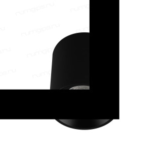 DK3090-BK+CH Светильник накладной IP 20, 10 Вт, GU5.3, LED, черный/хром, пластик