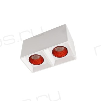 DK3085-WH+RD Светильник накладной IP 20, 10 Вт, GU5.3, LED, белый/красный, пластик