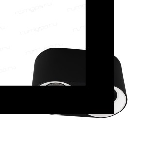 DK3096-BW+BK Светильник накладной IP 20, 10 Вт, GU5.3, LED, черно-белый/черный, пластик